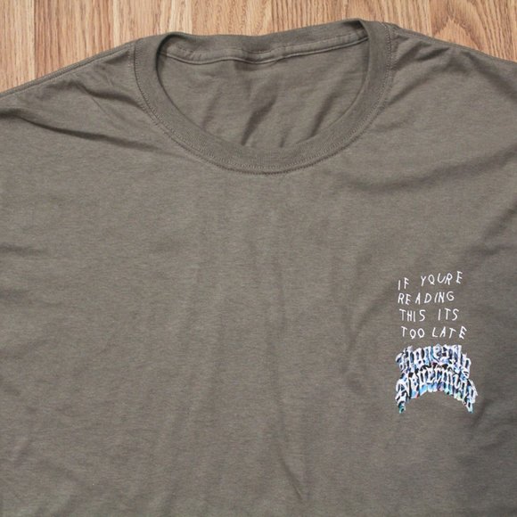 Drake Album IF YOUR READING THIS IT'S TOO LATE HONESTLY NEVERMIND Pocket T-Shirt - Picture 3 of 3